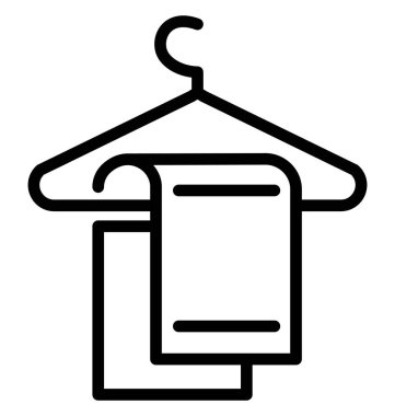 Askı izole vektör simgesi