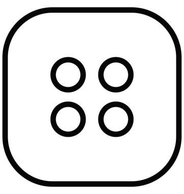 Düğme izole vektör simgesi