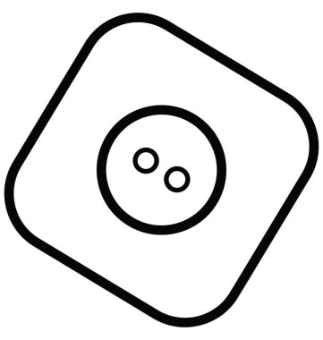 Düğme izole vektör simgesi