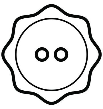 Düğme izole vektör simgesi