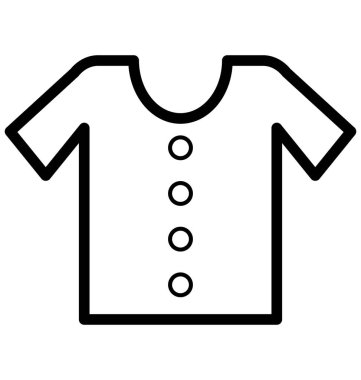 Gömlek izole vektör simgesi