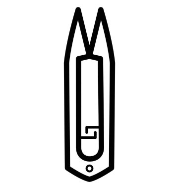 Kesici dikiş izole vektör simge