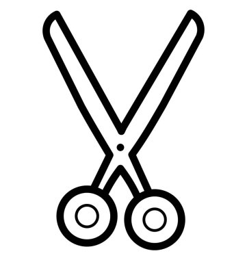 Makas izole vektör simgesi