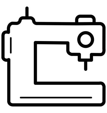 Dikiş makinesi izole vektör simge