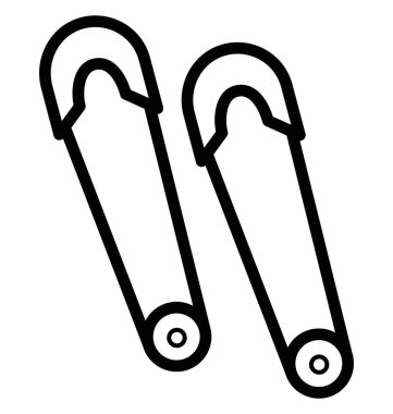  Çengelli iğne izole vektör simgesi