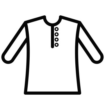 Gömlek izole vektör simgesi
