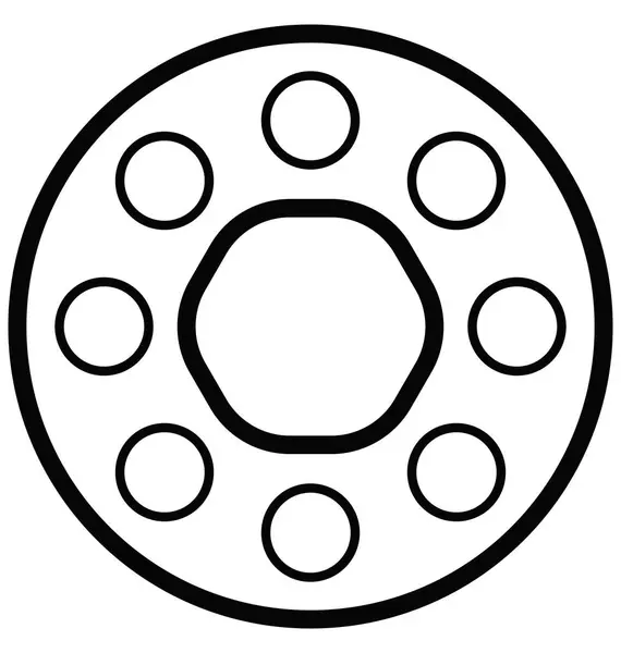 Botón Aislado Vector Icono — Vector de stock