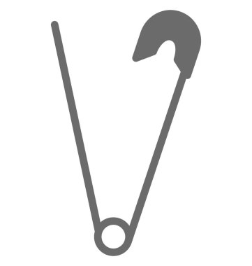 Çengelli iğne izole vektör simgesi