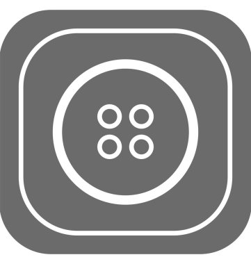 Düğme izole vektör simgesi