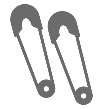 Çengelli iğne izole vektör simgesi