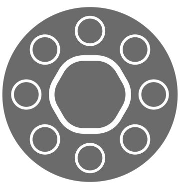 Düğme izole vektör simgesi