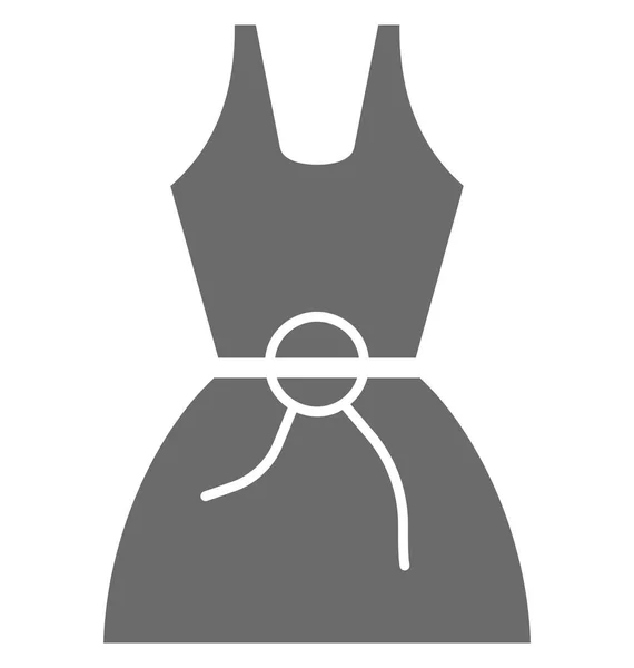 Robe Dames Icône Vectorielle Isolée — Image vectorielle
