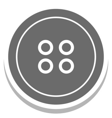 Düğme izole vektör simgesi