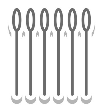 İğneler izole vektör Icon Set