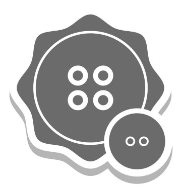 Düğme izole vektör simgesi