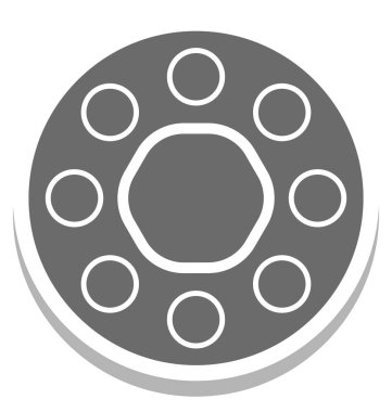 Düğme izole vektör simgesi