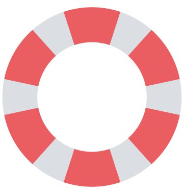 Cankurtaran, izole Lifebuoy vektör simge