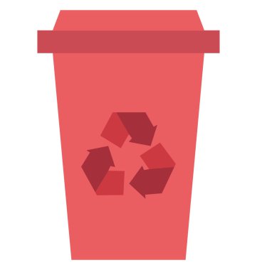 Çöp Kovası, çöp izole vektör simge