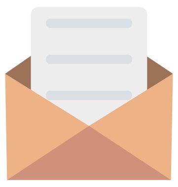 Zarf, e-posta izole vektör simgesi