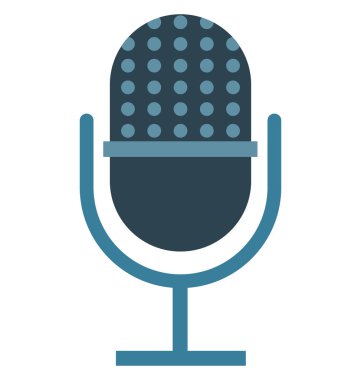 Mikrofon, mikrofon izole vektör simge