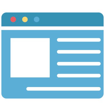 Web şablonu, Web düzeni izole vektör simge