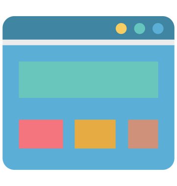 Web içeriği, tel kafes izole vektör simgesi