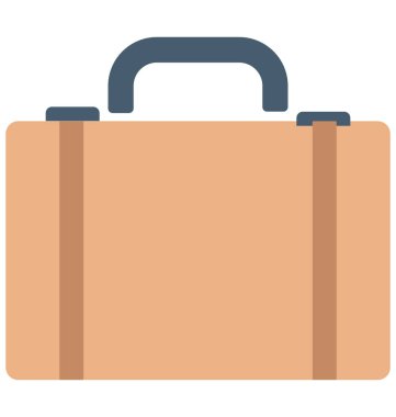 Evrak çantası, çanta izole vektör simge