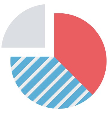 Pasta grafiği, pasta grafik izole vektör simgesi