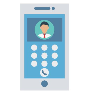 Telefon görüşmesi, kişi izole vektör simge