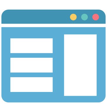 Web şablonu, Web düzeni izole vektör simge