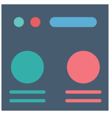 Web şablonu, Web düzeni izole vektör simge