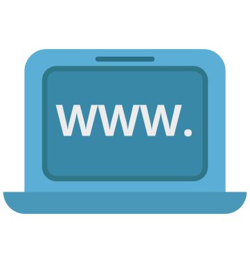 Www, Web sitesi, Web sayfası izole vektör simgesi
