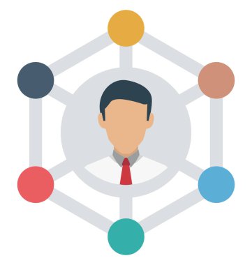 Sosyal ağ, bağlı kuruluş pazarlama izole vektör simgesi