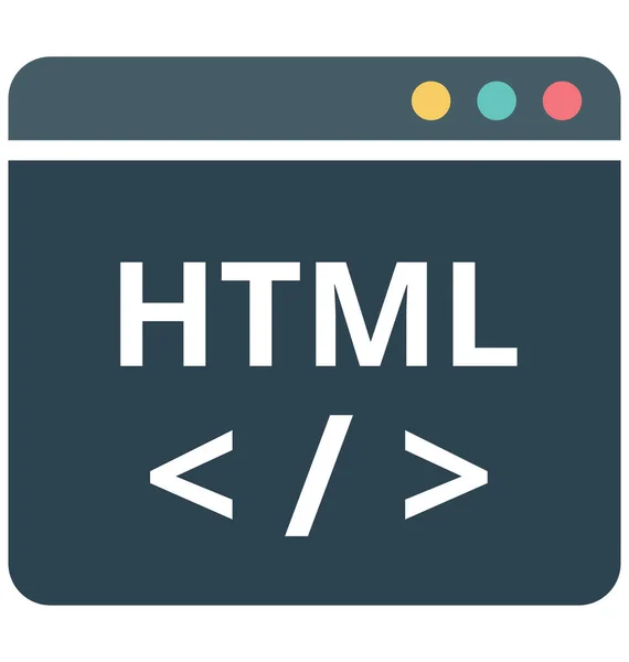 Html Codificação Programação Isolado Vector Ícone — Vetor de Stock