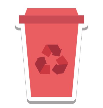 Çöp Kovası, çöp izole vektör simge