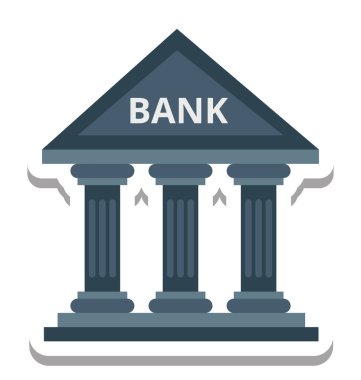 Banka, izole vektör simge oluşturma