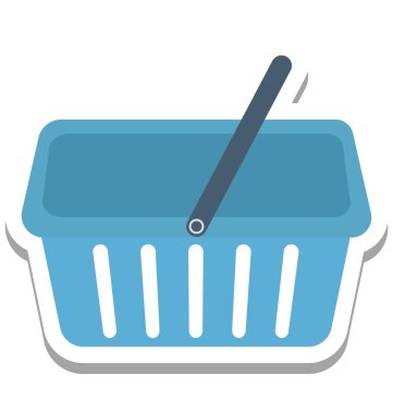 Alışveriş sepeti, izole vektör simgesi alışveriş
