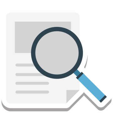 Arama, arama izole vektör simge kağıtları.