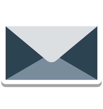 Zarf, e-posta izole vektör simgesi