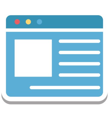 Web şablonu, Web düzeni izole vektör simge