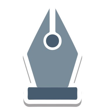 Kalem ucu, kalem izole vektör simge İpucu