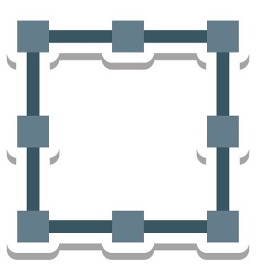 Büyütme, metin aracını izole vektör simge