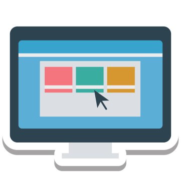 Tel kafes tıklayın, Web içerik izole vektör simgesi