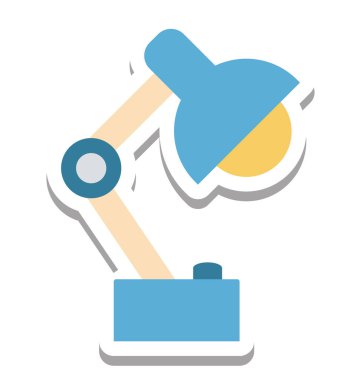 Okul sırası lamba, lamba izole vektör simgesi