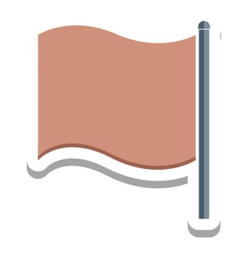 Bayrak, hedef bayrak izole vektör simge