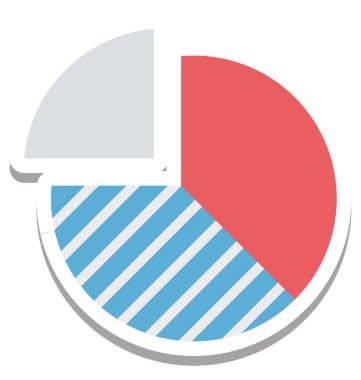 Pasta grafiği, pasta grafik izole vektör simgesi