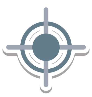 Hedef, amaç izole vektör simgesi