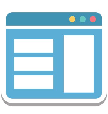 Web şablonu, Web düzeni izole vektör simge