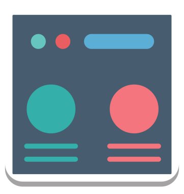 Web şablonu, Web düzeni izole vektör simge