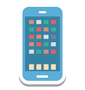 Mobil tel kafes, App Tasarım izole vektör simgesi